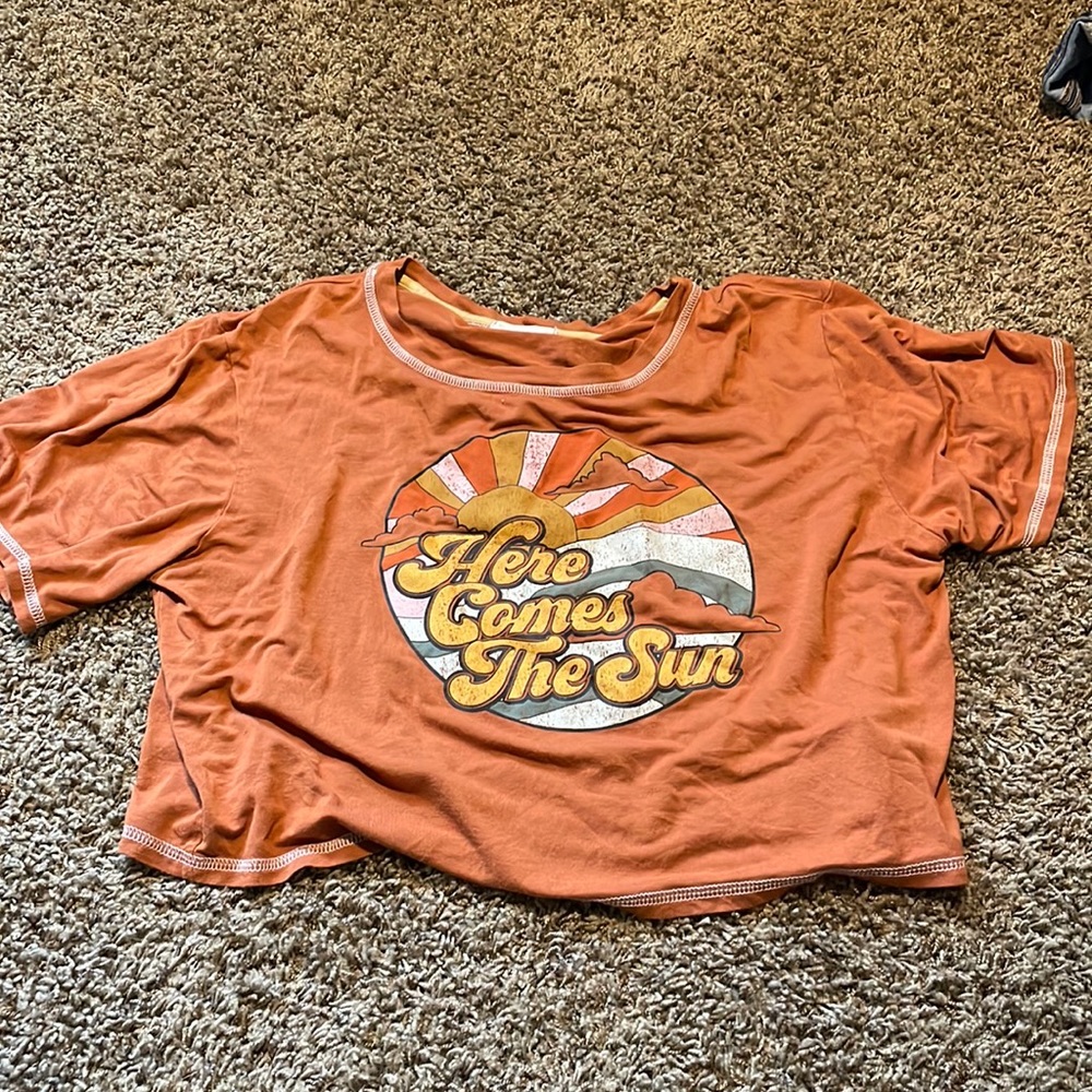 Orange crop top